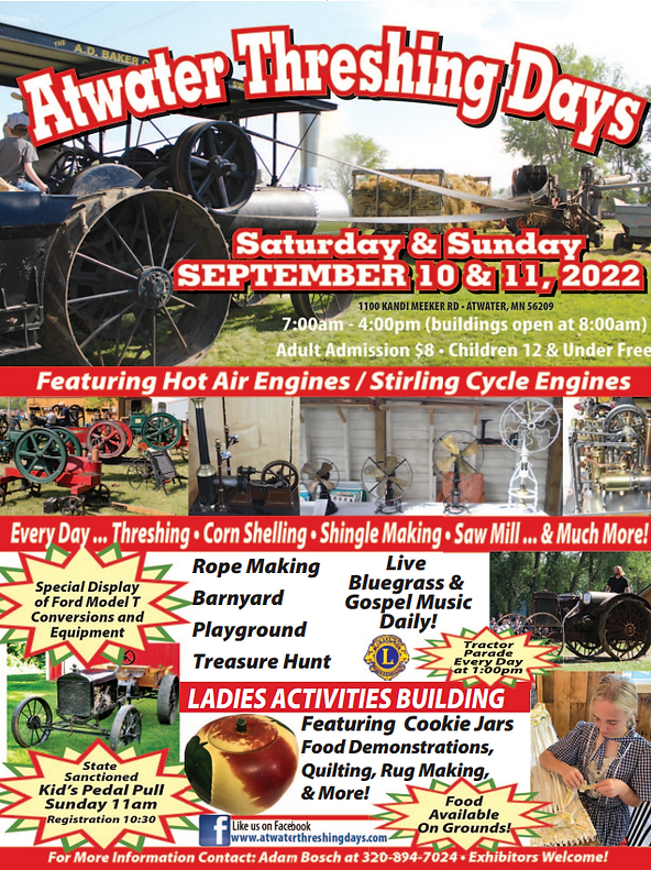 Atwater Threshing Days Explore Minnesota