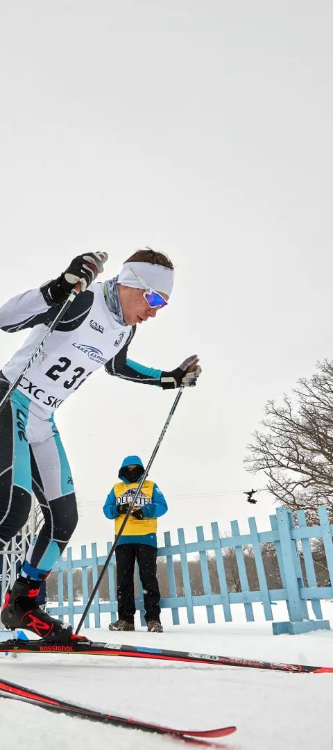 Cross country ski racer at Theo Wirth Park