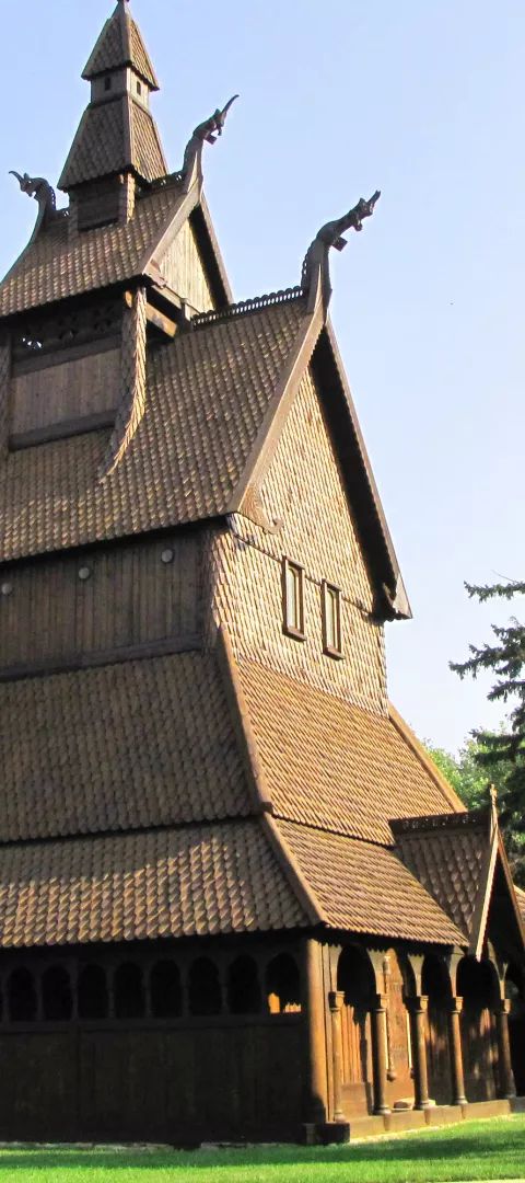 The Hopperstad Stave Church at Moorhead's Hjemkomst Museum