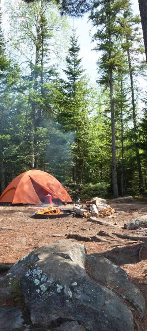 Tent camping with outlet electricity near